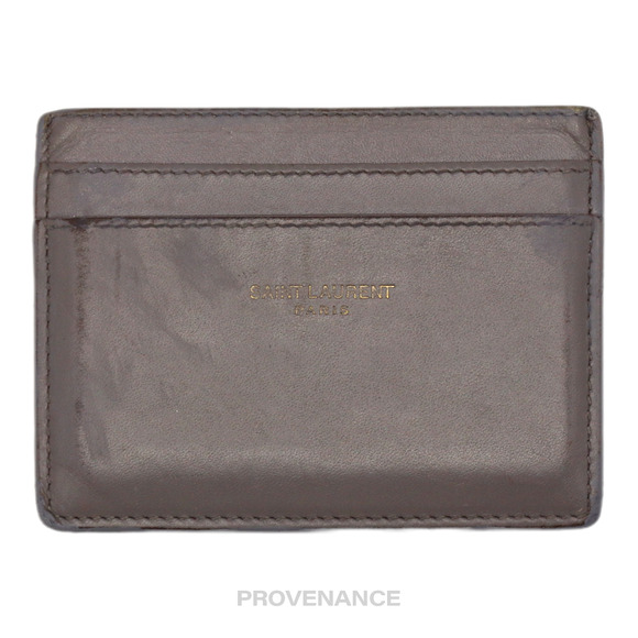 🔴 SLP Card Holder Wallet - Grey Leather - Picture 1 of 6